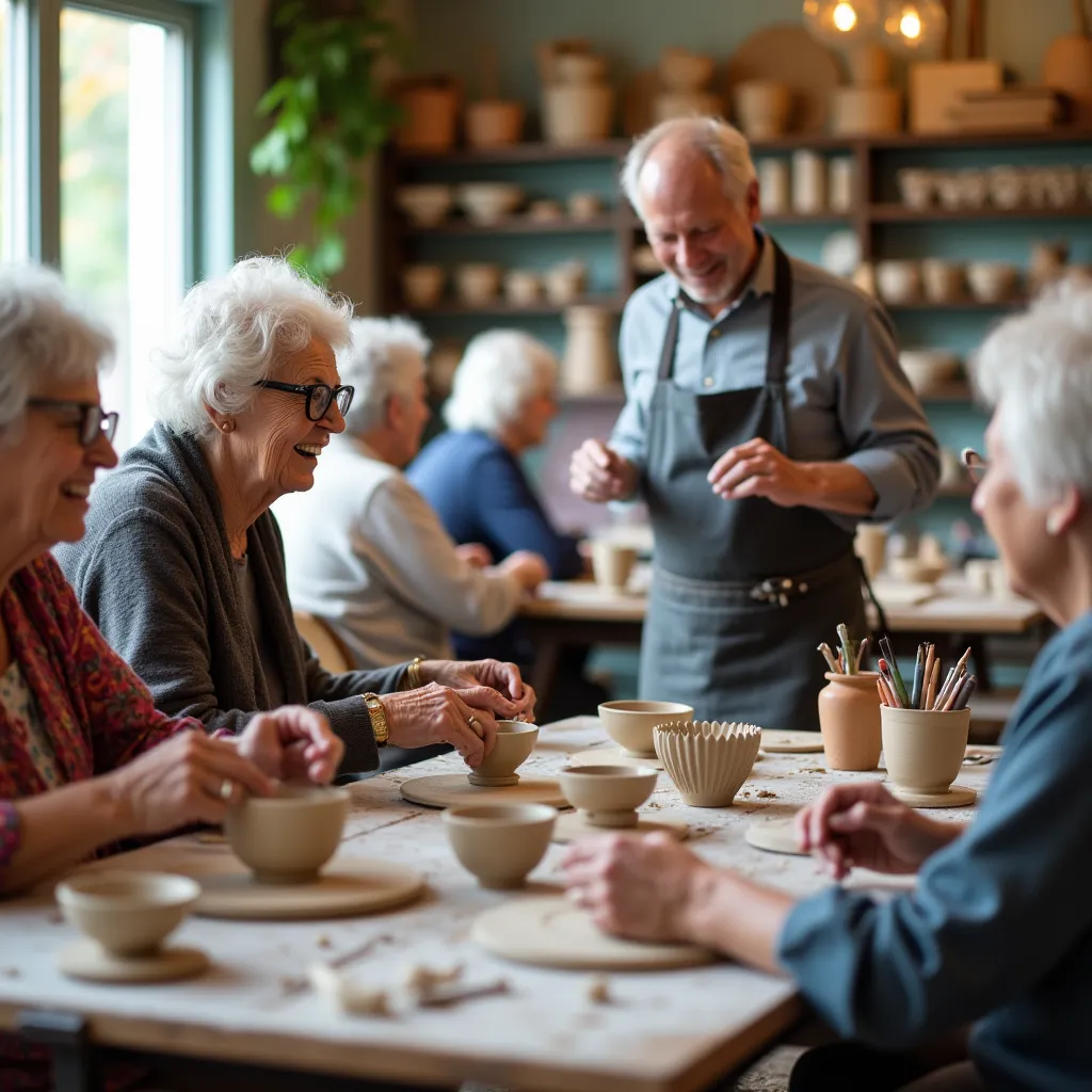 Uśmiechnięta starsza pani korzystająca z masażu relaksacyjnego w przytulnym spa.
