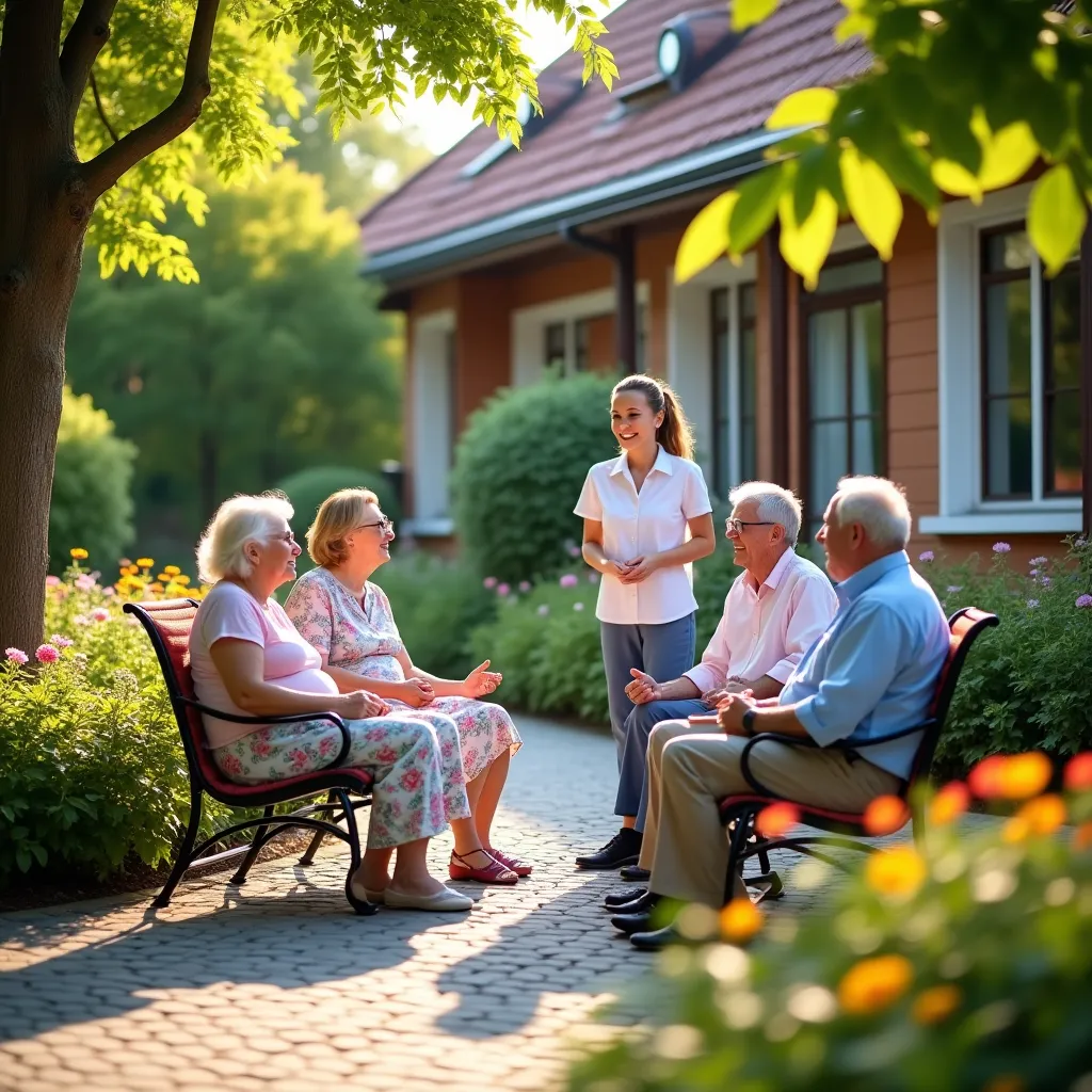 Zajęcia rehabilitacyjne, podczas których starsze osoby ćwiczą pod okiem terapeutów.